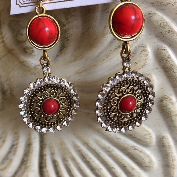 Chloe Sparkly Dangle Earrings - Picture 7 of 7